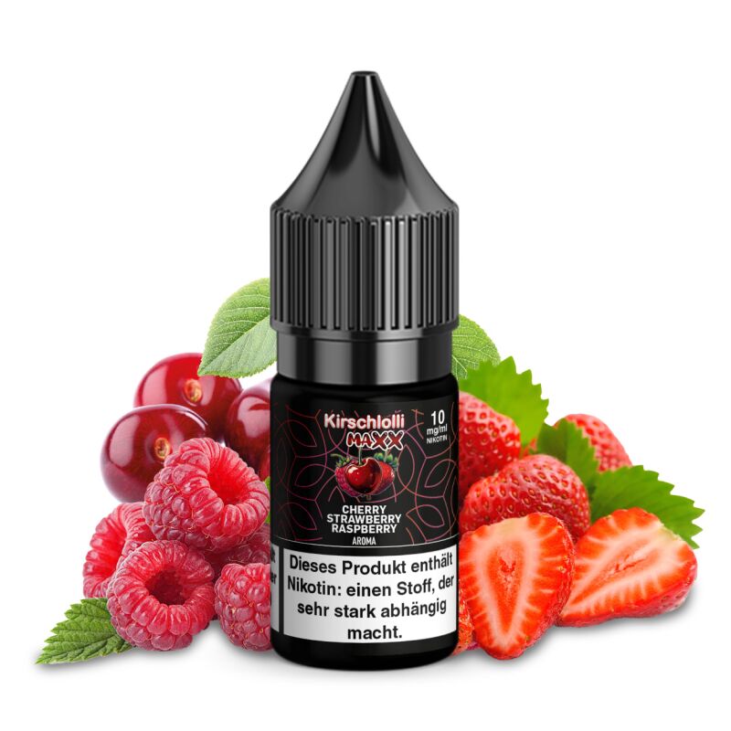 Kirsche Erdbeer Himbeer Nikotinsalzliquid | Kirschlolli MAXX 10 ml (10 mg)