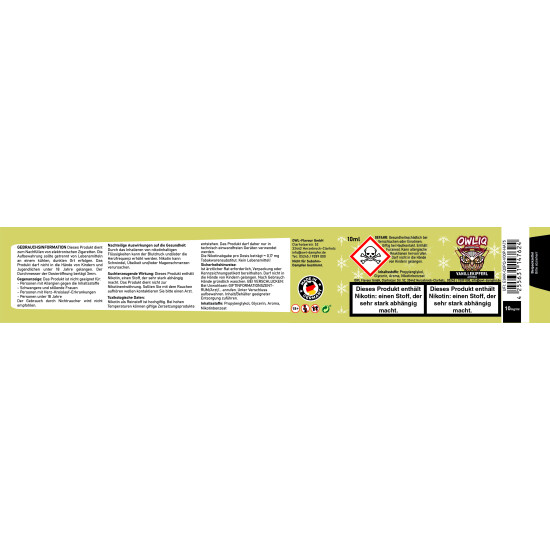 Liquid Vanillekipferl Aroma - OWLIQ Winteredition 10 ml...