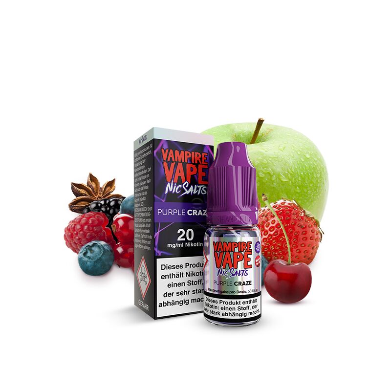 Vampire Vape - Purple Craze - Nic Salt Liquid 10 ml 20 mg