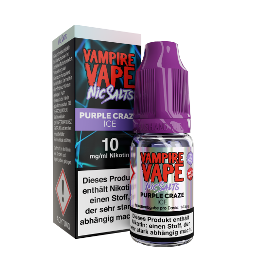 Vampire Vape - Purple Craze Ice - Nic Salt Liquid 10 ml
