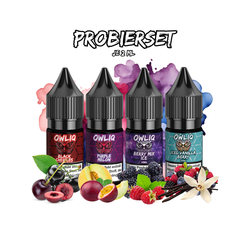 Liquids Probierset 4 Sorten Nikotinsalz (OWLIQ) 10 mg je 2 ml (Set 1)