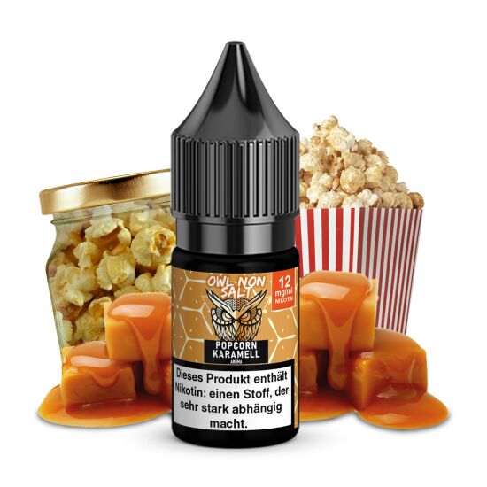 OWL Non SALT Liquid Popcorn Karamell 10 ml 12 mg