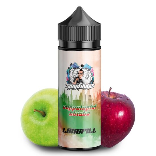 Dampfdidas Longfill Aroma Doppelapfel Shisha 10 ml in 120 ml
