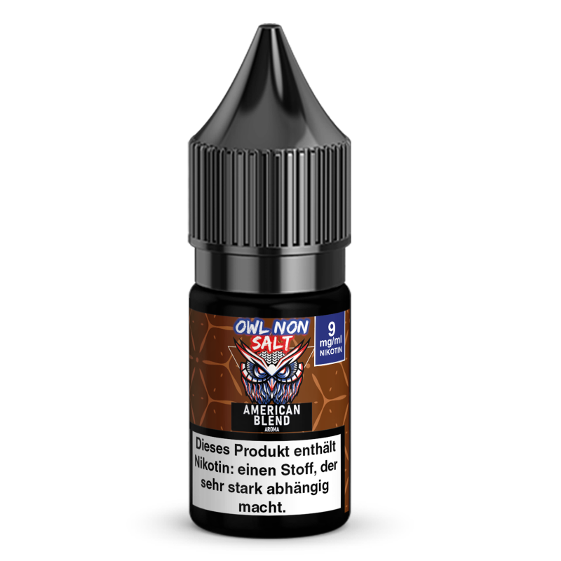 American Blend Tabakgeschmack Nikotinliquid 10 ml OWL NON SALT 9 mg