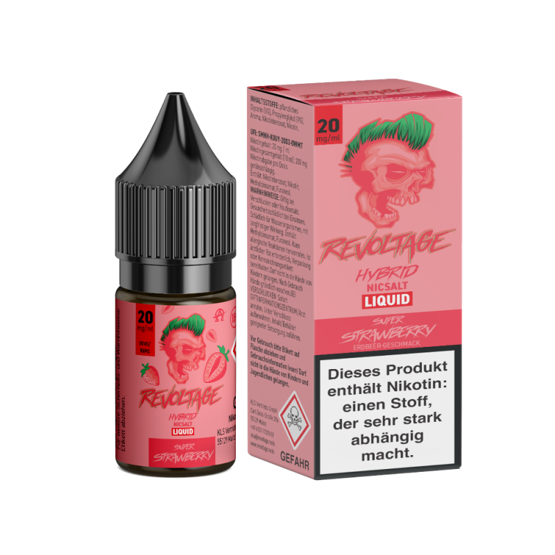 Revoltage - Super Strawberry E-Zigaretten Liquid 10ml 20mg