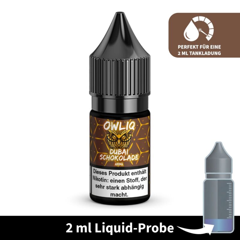 Liquid-Probe 2 ml: Dubai Schokolade 10 mg - Perfekt zum Testen
