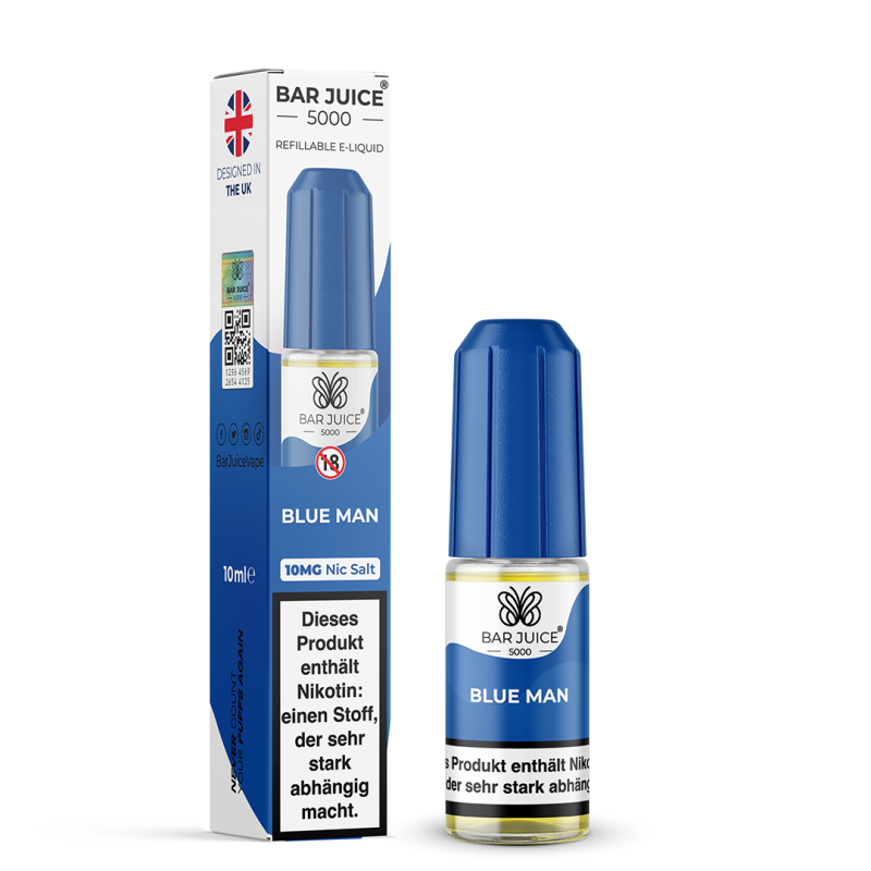 Bar Juice 5000 Nic Salt Liquid 10 ml Blue Man 10 mg