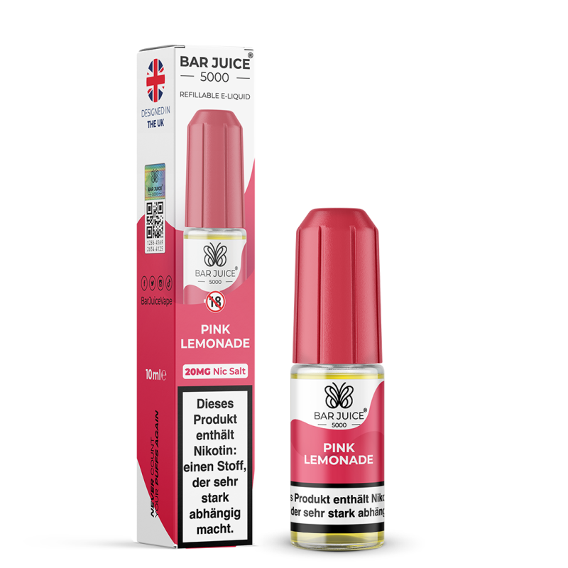 Bar Juice 5000 Nic Salt Liquid 10 ml Pink Lemonade 20 mg