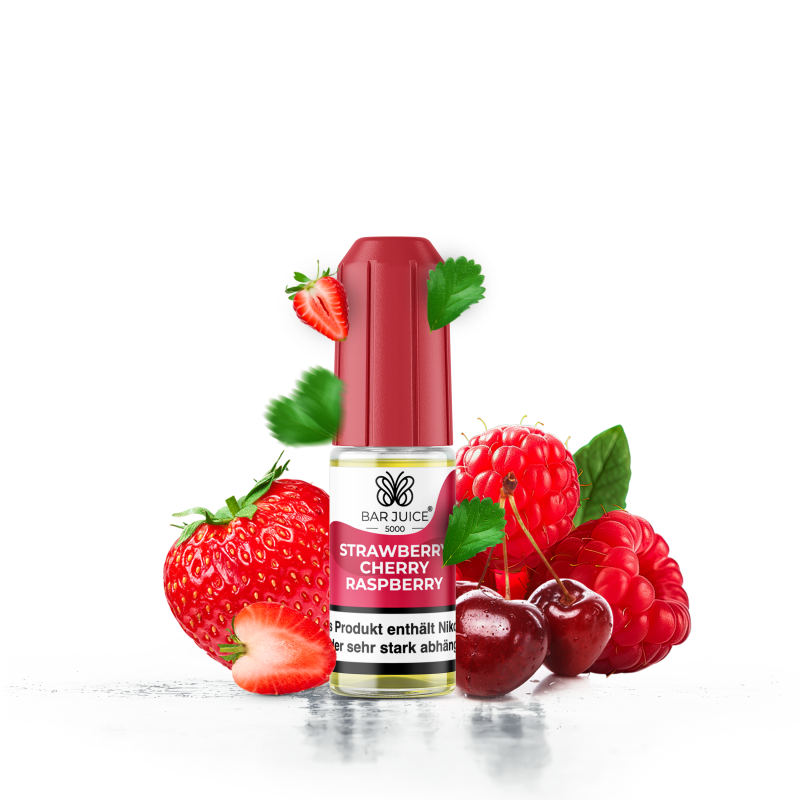 Bar Juice 5000 Nic Salt Liquid 10 ml Strawberry Cherry Raspberry 20 mg