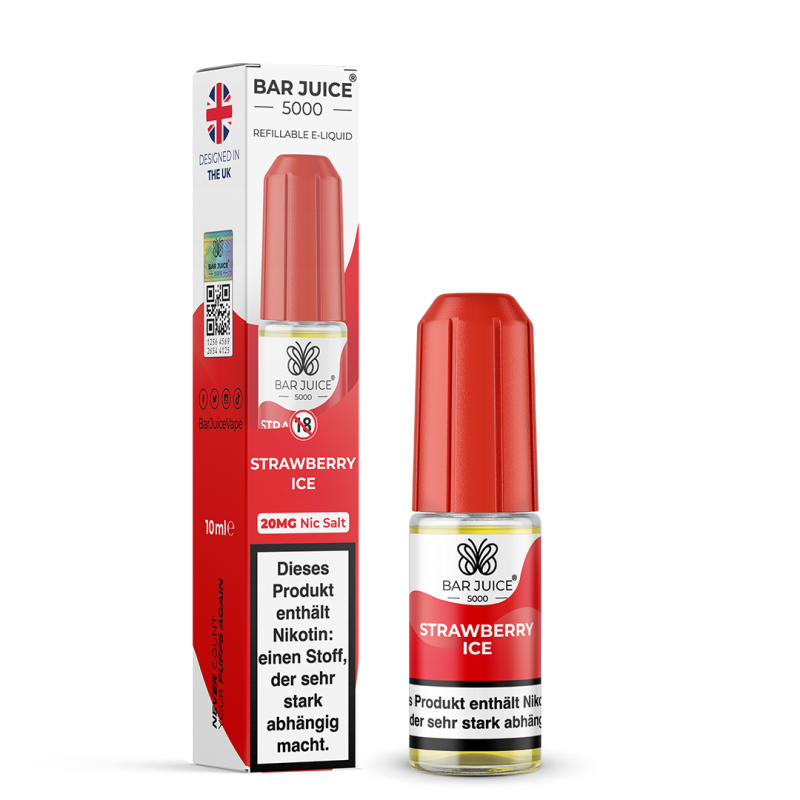 Bar Juice 5000 Nic Salt Liquid 10 ml Strawberry Ice 20 mg