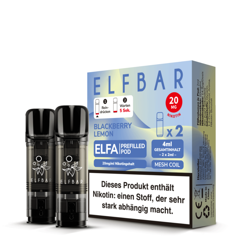 ELFBAR Pod Blackberry Lemon Elfa Pod 2er Pack 20 mg