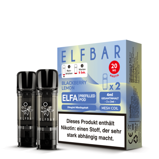 ELFBAR Pod Blackberry Lemon Elfa Pod 2er Pack 20 mg
