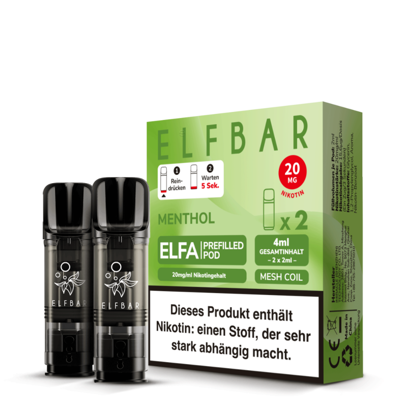 ELFBAR Pod Menthol Elfa Pod 2er Pack 20 mg