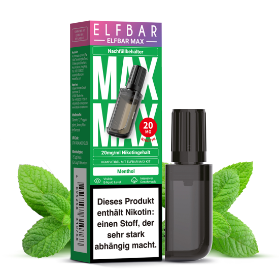 Elfbar - MAX Refill Pod 10 ml 20 mg Nikotinsalz Menthol