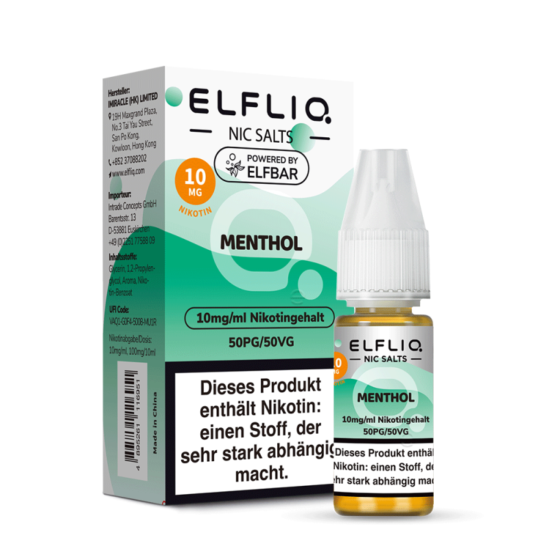 ELFLIQ Nikotinsalz Liquid 10mg Menthol 10 ml