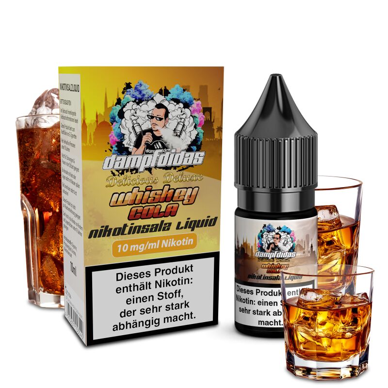 Dampfdidas Nikotinsalz - Whiskey Cola Delicious Deluxe 10 ml