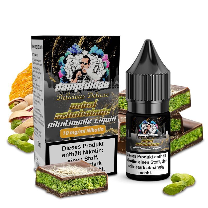Dampfdidas Dubai Schokolade Delicious Deluxe Salzliquid 10 ml
