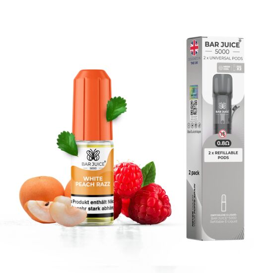 Bar Juice 5000 Nic Salt Liquid 10 ml 10 mg White Peach...