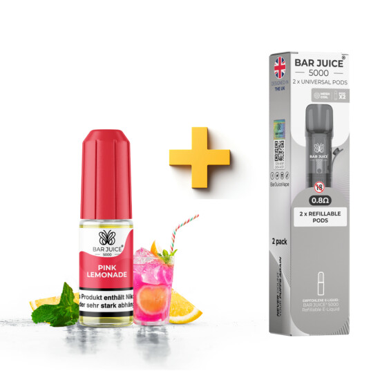 Bar Juice 5000 Nic Salt Liquid 10 ml 10 mg Pink Lemonade...