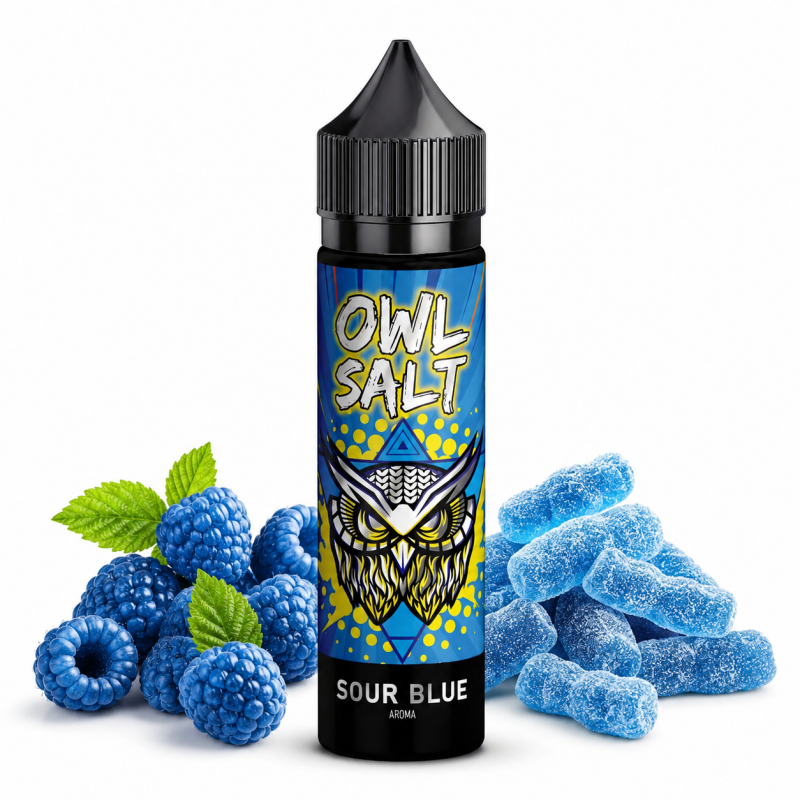 Sour Blue Aroma OWL Salt Longfill 10 ml in 60 ml