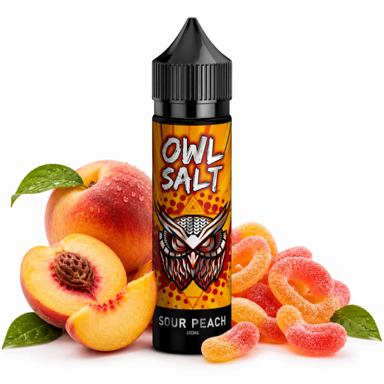 Sour Peach Aroma OWL Salt Longfill 10 ml in 60 ml