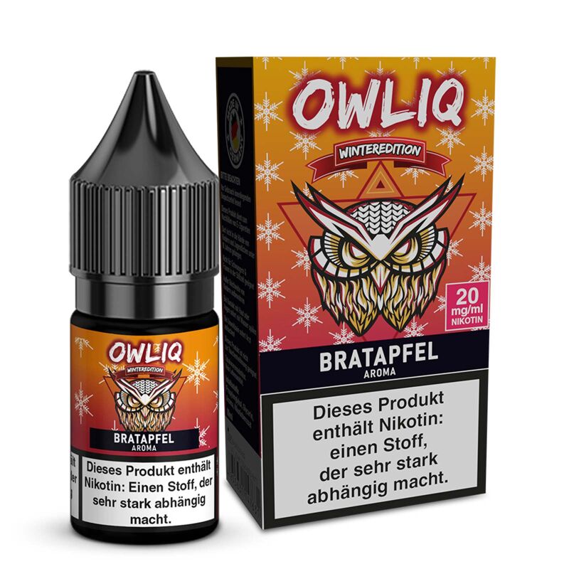 Liquid Bratapfel Aroma - OWLIQ Winteredition 10 ml 20 mg