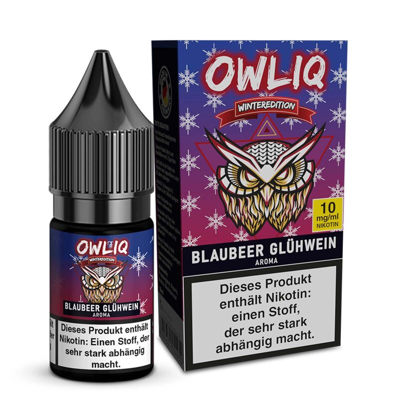 Liquid Blaubeer Glühwein Aroma - OWLIQ Winteredition 10 ml 10 mg