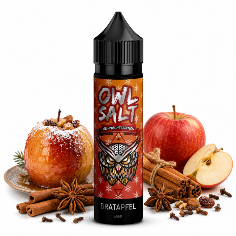 Bratapfel Aroma Weihnachtsedition OWL Salt Longfill 10 ml in 60 ml