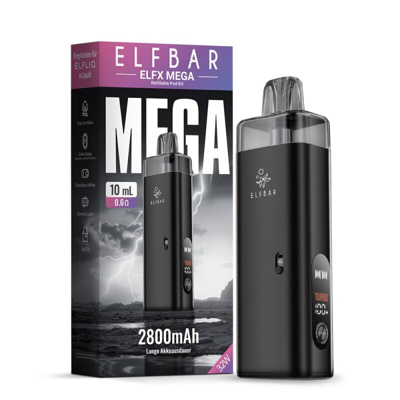 Elfbar ELFX Mega Pod Kit Black