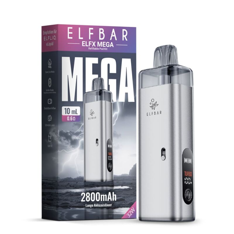 Elfbar ELFX Mega Pod Kit (2800 mAh) - Silver