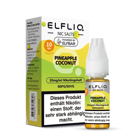 ELFLIQ Nikotinsalz Liquid 10mg Pineapple Coconut 10 ml