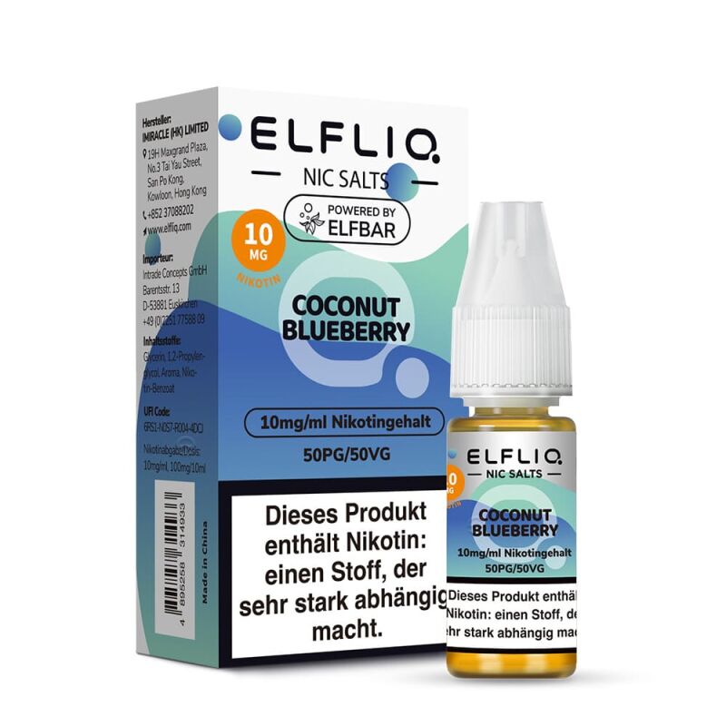 Coconut Blueberry Liquid | ELFLIQ Nikotinsalz 10 ml 10 mg