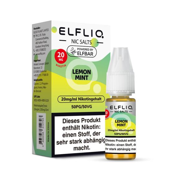 ELFLIQ Nikotinsalz Liquid 20mg Lemon Mint 10 ml
