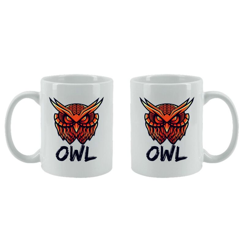 Merch Tasse OWL beidseitig bedruckt
