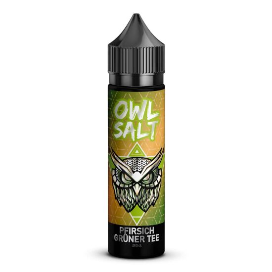 Pfirsich Gr&uuml;ner Tee Aroma OWL Salt Longfill 10 ml in...