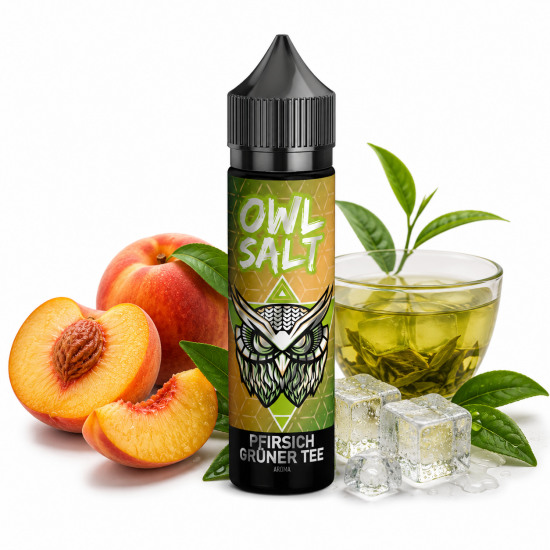 Pfirsich Grüner Tee Aroma OWL Salt Longfill 10 ml in...