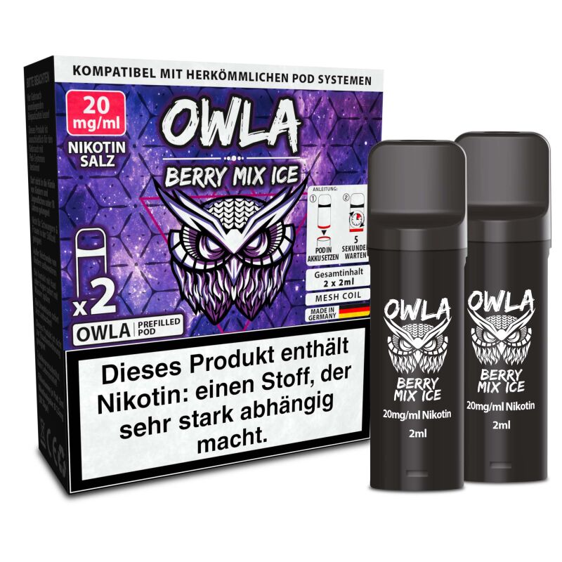 2x OWLA Pod 2ml - Berry Mix Ice 20 mg