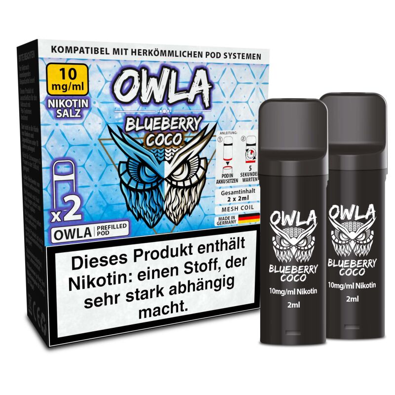 2x OWLA Pod 2ml - Blueberry Coco 10 mg