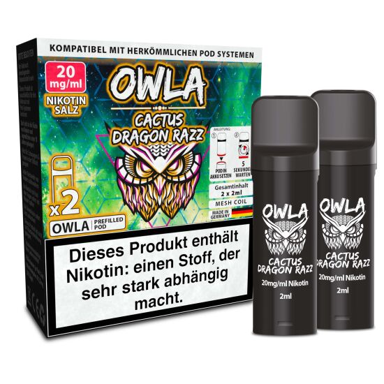 2x OWLA Pod 2ml - Cactus Dragon Razz 20 mg