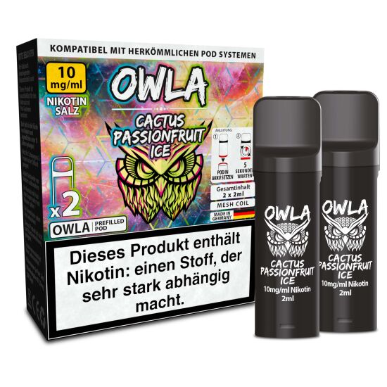 2x OWLA Pod 2ml - Cactus Passionfruit Ice 10 mg