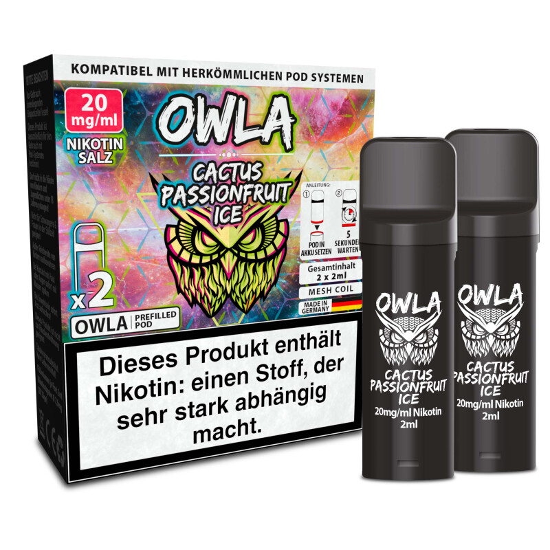 2x OWLA Pod 2ml - Cactus Passionfruit Ice 20 mg