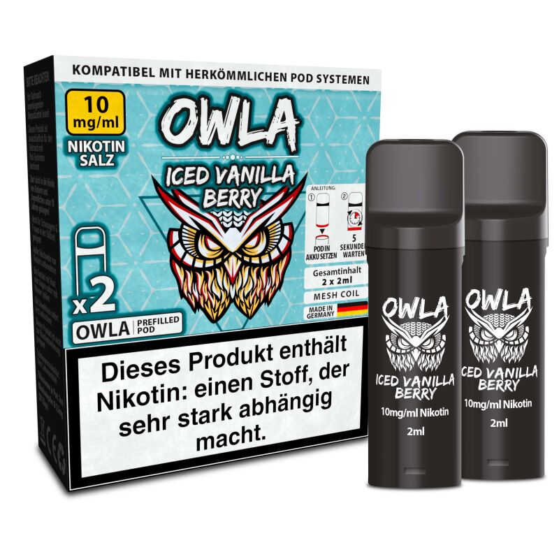 2x OWLA Pod 2ml - Iced Vanilla Berry 10 mg
