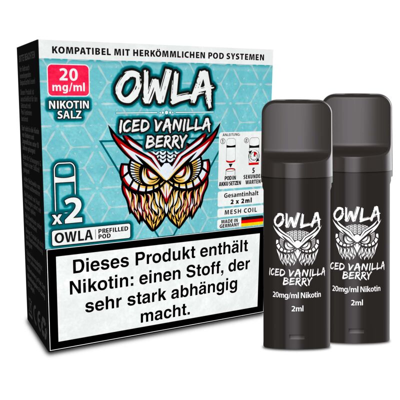 2x OWLA Pod 2ml - Iced Vanilla Berry 20 mg