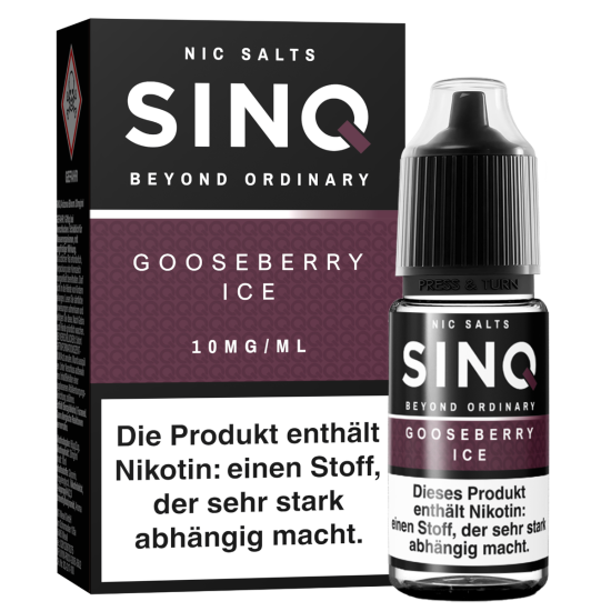 SINQ Nikotinsalz Liquid - Gooseberry Ice 10 ml