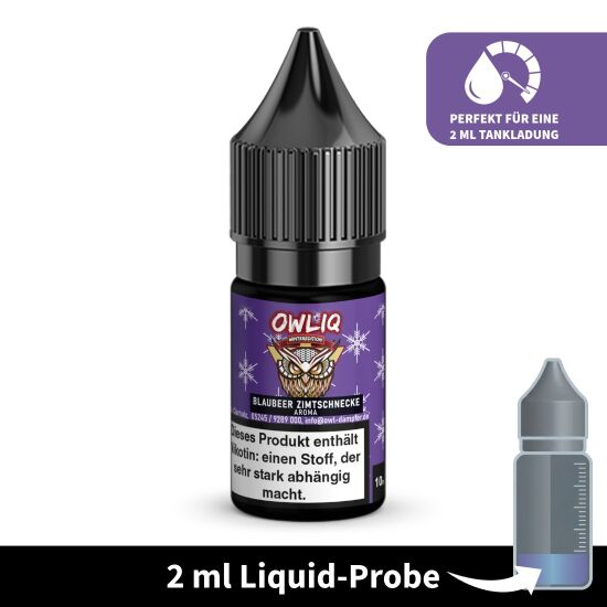 Liquid-Probe 2 ml: Blaubeer Zimtschnecke 10 mg - Perfekt...