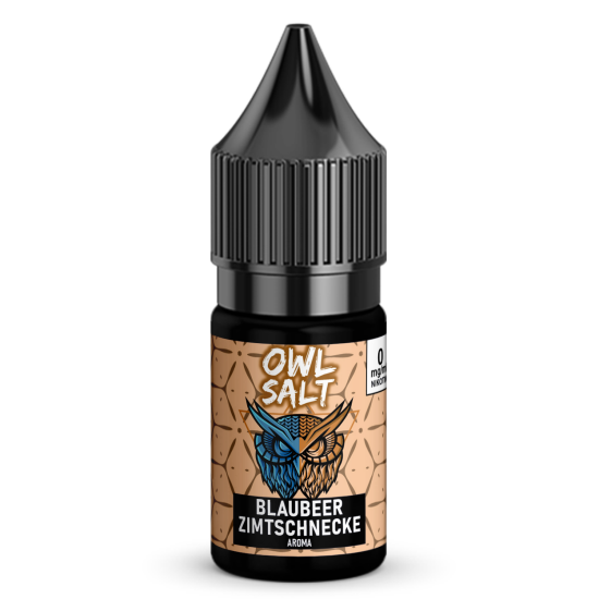 Liquid Blaubeer Zimtschnecke Aroma - OWL SALT 10 ml 0 mg...