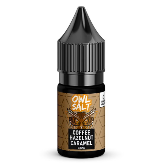 Liquid Coffee Hazelnut Caramel Aroma - OWL SALT 10 ml 0 mg