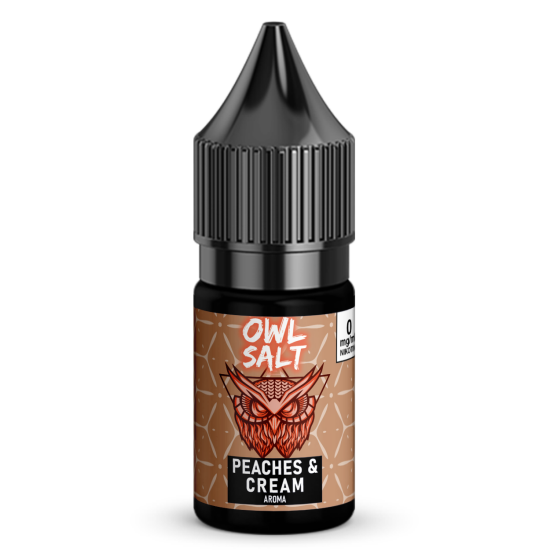 Liquid Peaches & Cream Aroma - OWL SALT 10 ml 0 mg