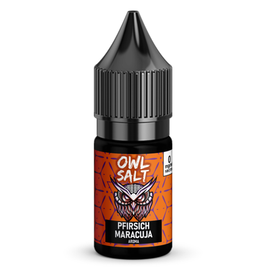 Liquid Pfirsich Maracuja Aroma - OWL SALT 10 ml 0 mg