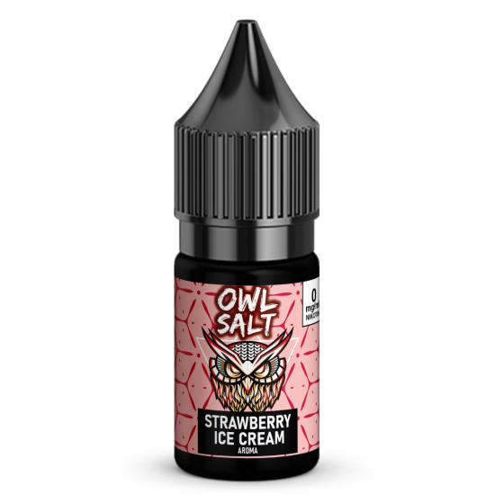 Liquid Strawberry Ice Cream Aroma - OWL SALT 10 ml 0 mg